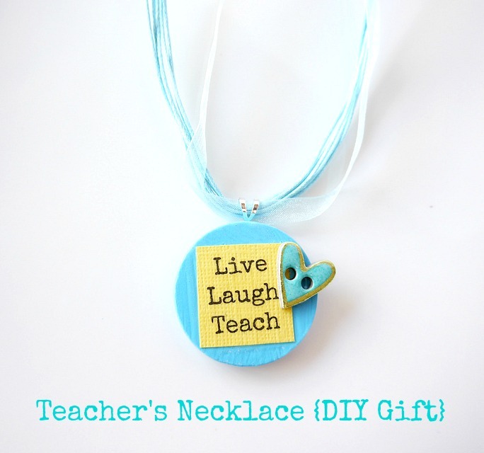 DIY necklace teacher appreciation gift
