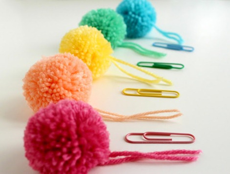 paperclips & pompom bookmarks 