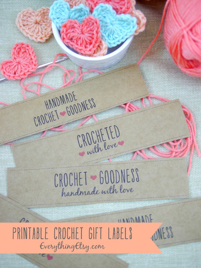 Free Printable Crochet Gift Labels on EverythingEtsy.com