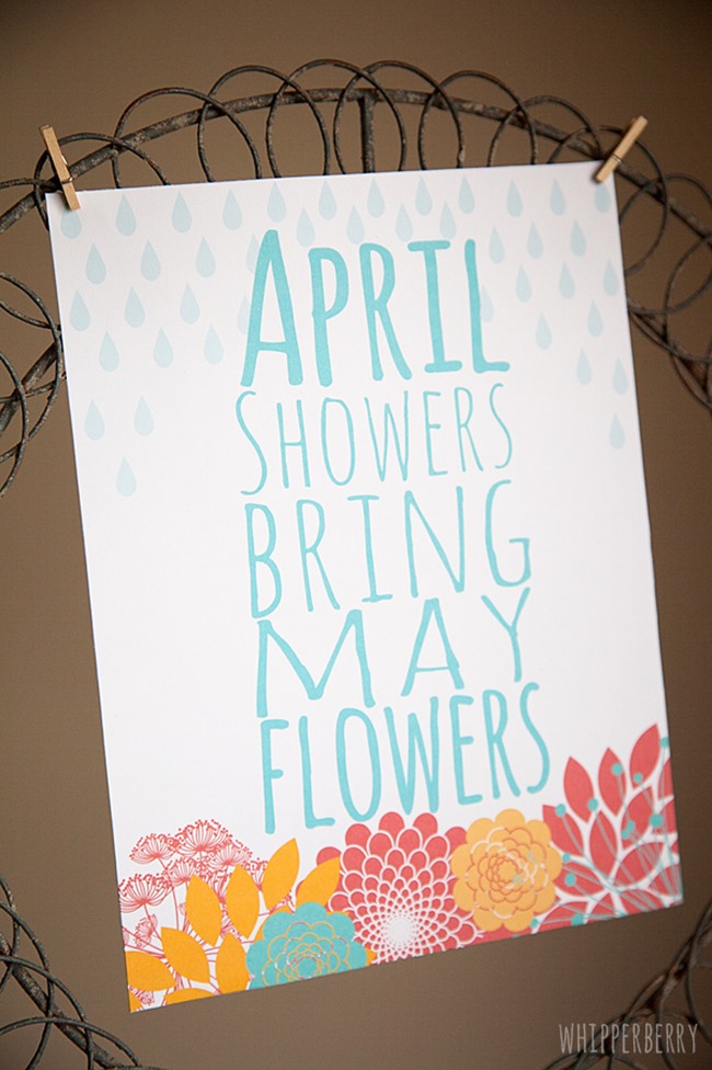 free spring printable - may flowers