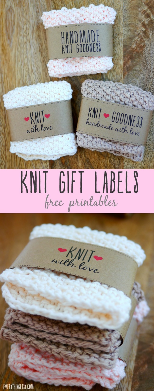 Printable Knit Gift Labels - Free Designs on EverythingEtsy.com