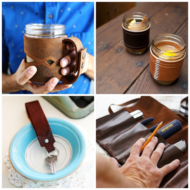 DIY Leather GIfts for Men - 25 awesome tutorials on EverythingEtsy.com