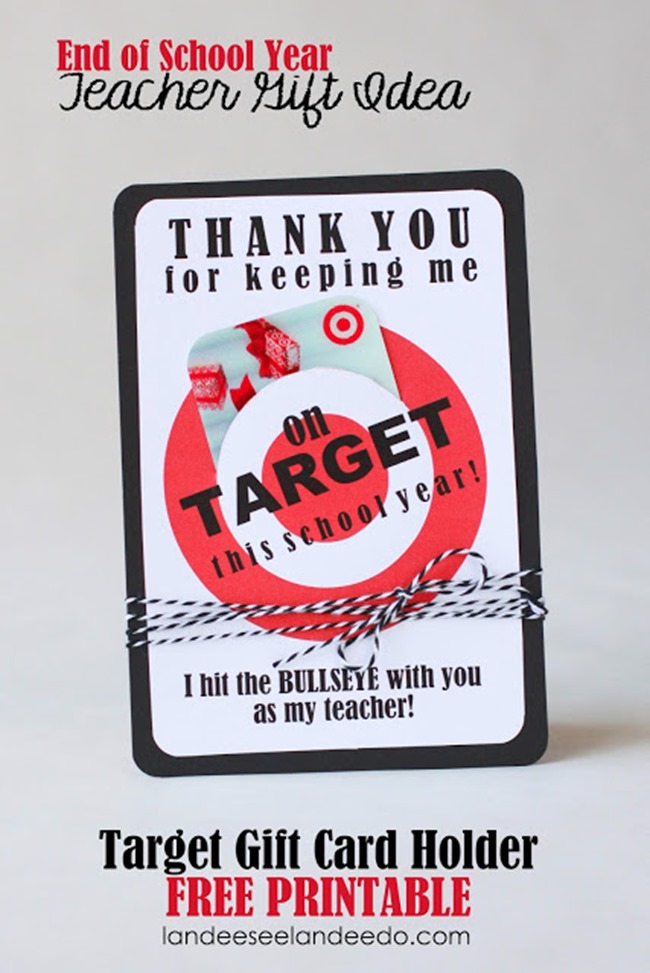 Teacher Target Gift Card Printable