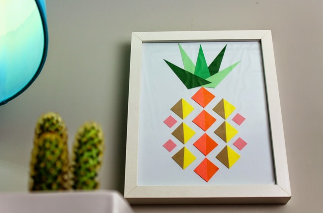 DIY Geometric Pineapple Art