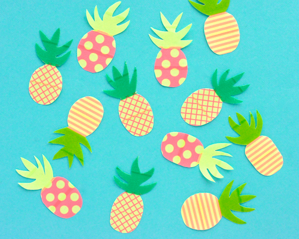 DIY Paper Washi Pineapples