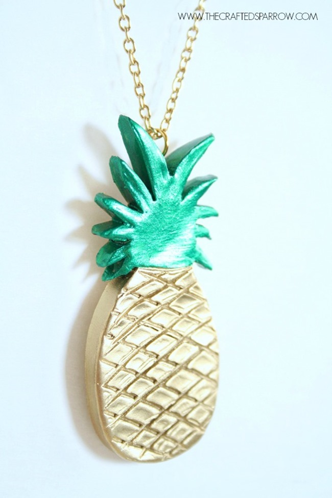 Pineapple Necklace - DIY Clay