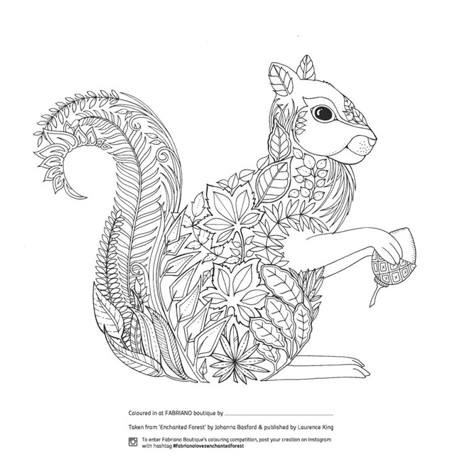 Printable coloring pages for adults - forest
