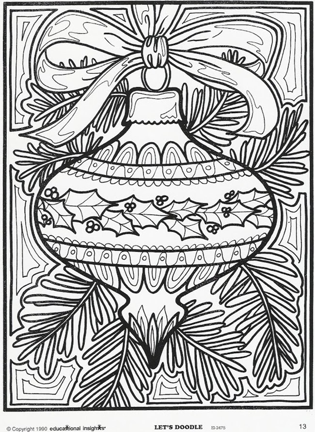 christmas ornament coloring pages - photo #43