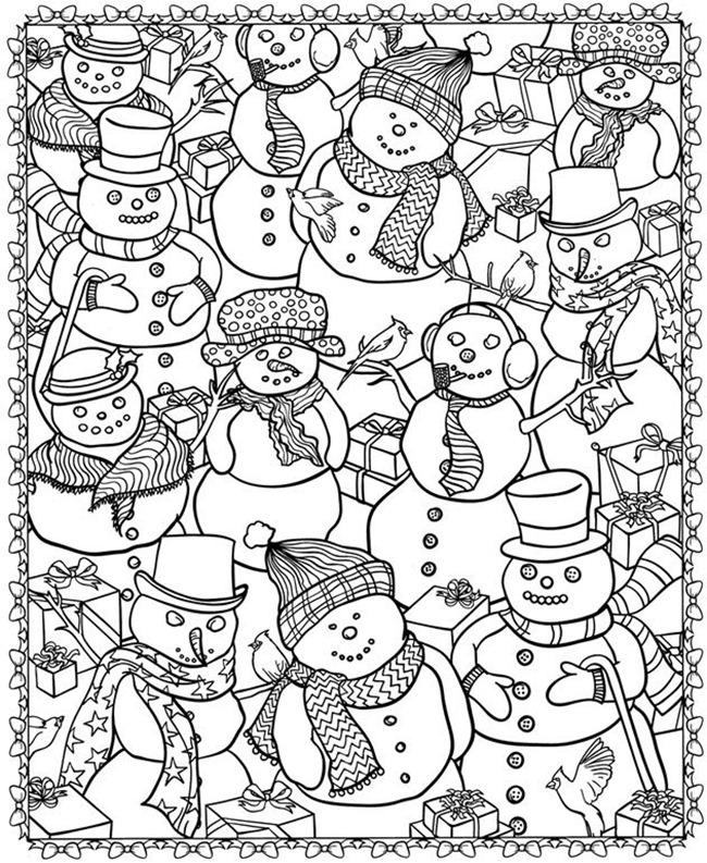 xmas coloring pages for adults - photo #47