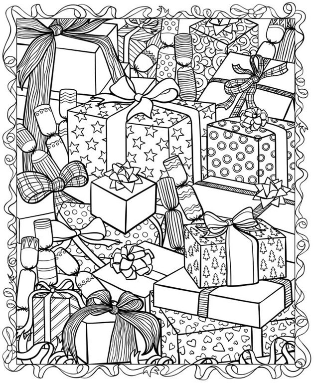 xmas coloring pages for adults - photo #22