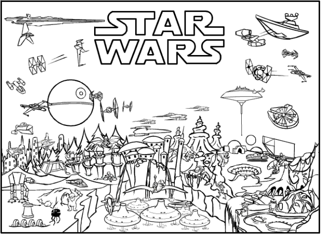 Star Wars Free Printable Coloring Pages for Adults Kids