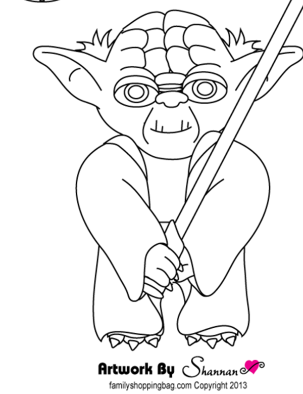 yoda face coloring pages - photo #12