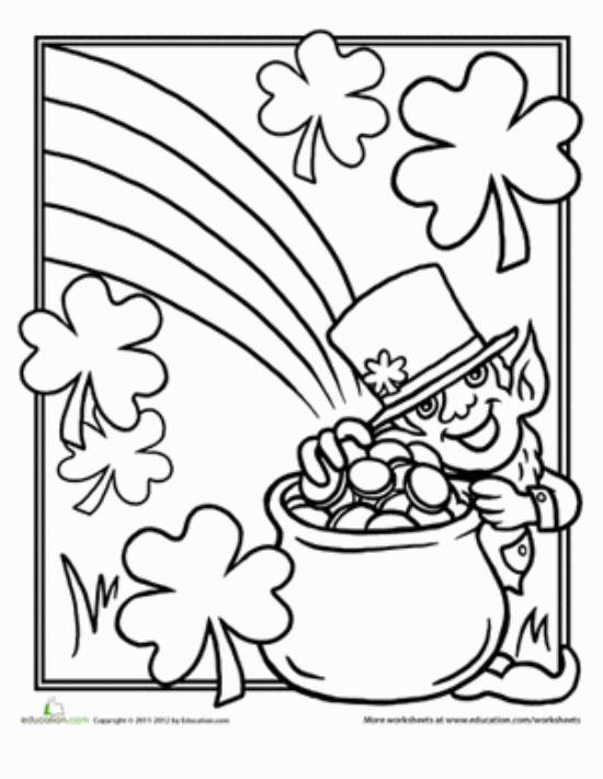 12 St Patrick Day Printable Coloring Pages Adults Kids Rainbow