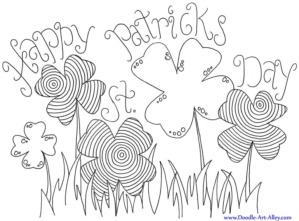 12 St. Patrick's Day Printable Coloring Pages for Adults ...