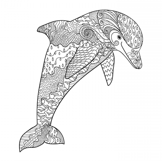 Free Printable Coloring Pages for Summer - Dolphin