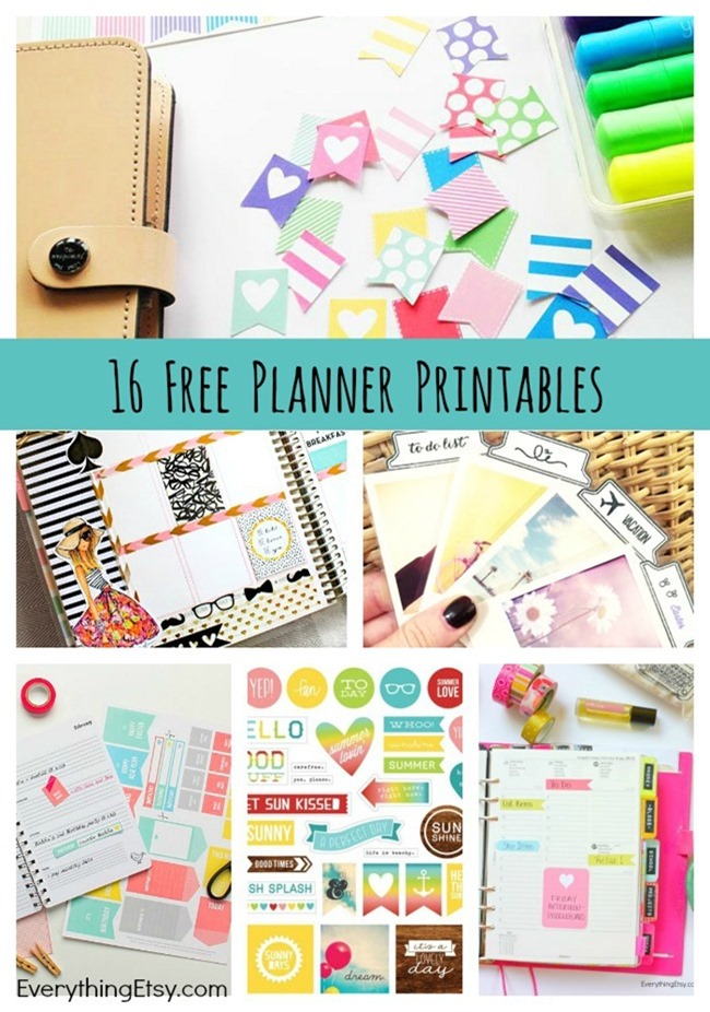 16 Free Planner Printables - Stickers and More