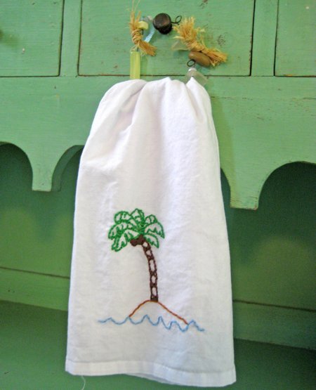 sublime tea towel palm tree