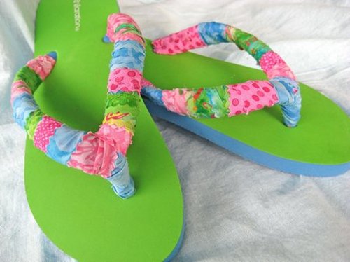 fabric flip flops