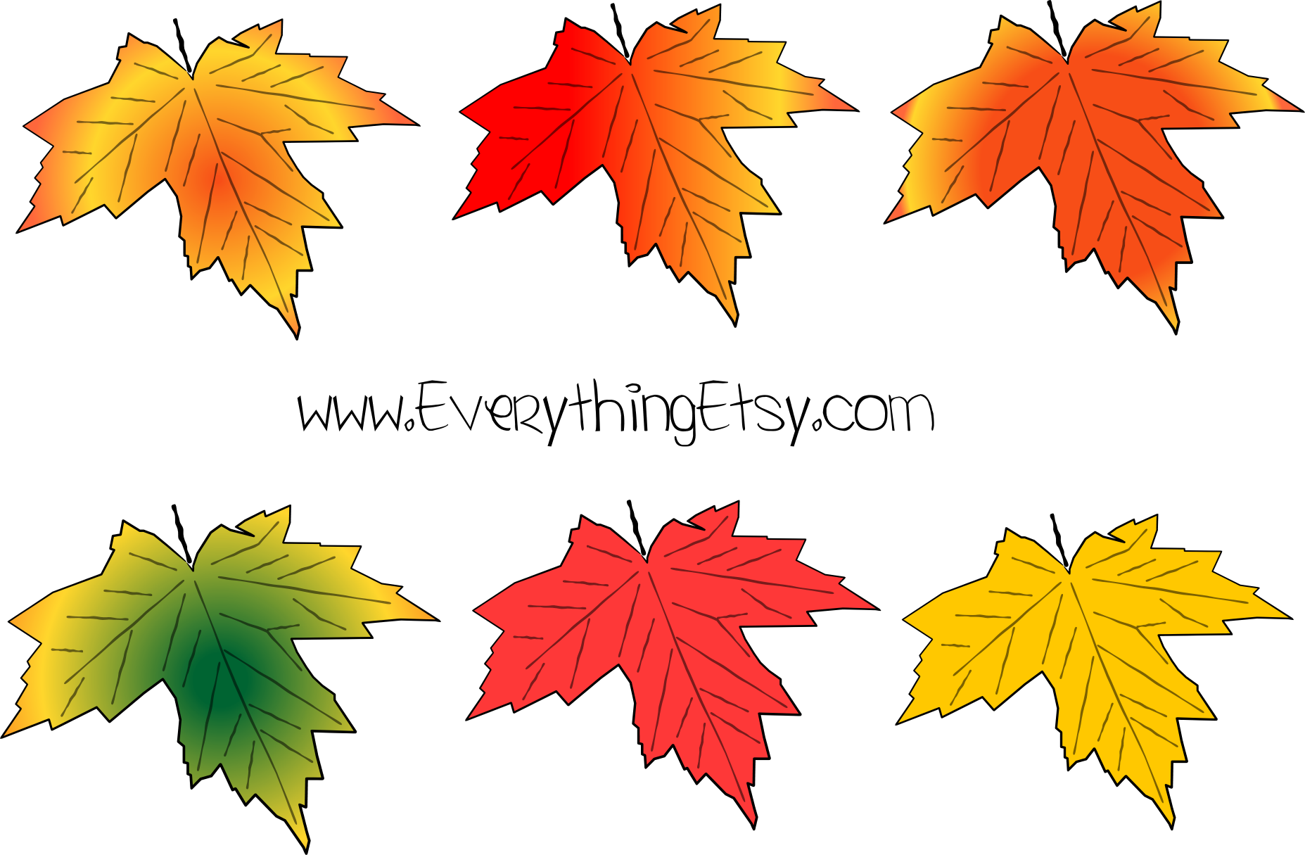 Fall Leaf Vector Collection 1 - Red - Maple Leaf PNG Images