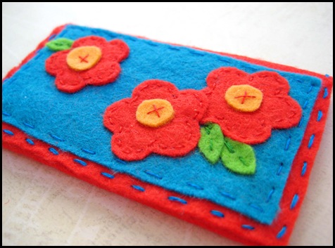 felt business card holder