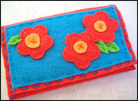 felt business card holder finished