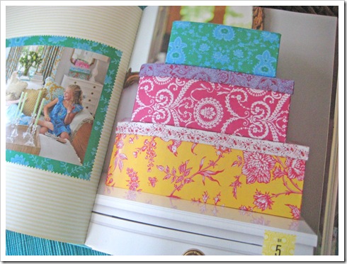 fabric covered boxes