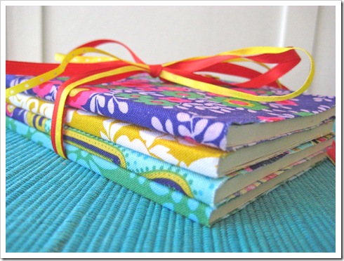 fabric covered notebooks