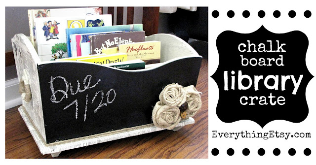 Library Program Guide Board Chalk Chalkboard Library Crate {Tutorial} - EverythingEtsy.com
