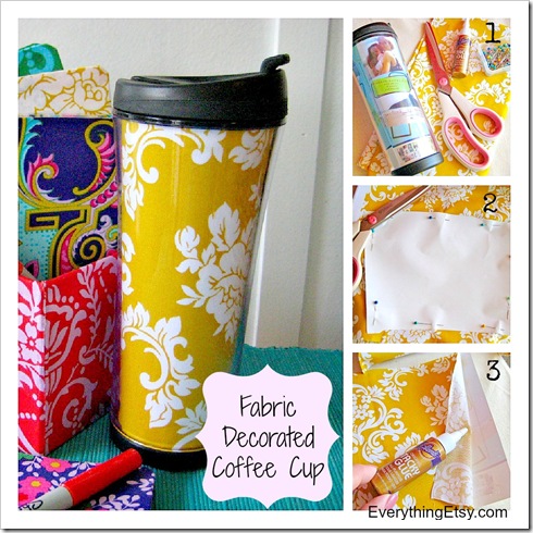 DIY Gift - Simple Fabric Cup - EverythingEtsy.com