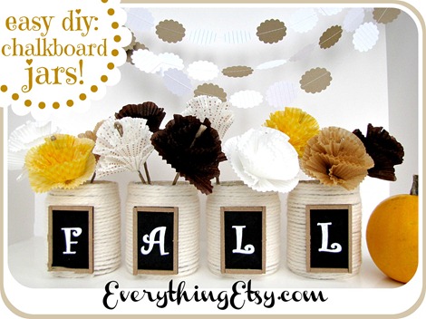 Easy DIY Fall Chalkboard Jars ~ EverythingEtsy.com