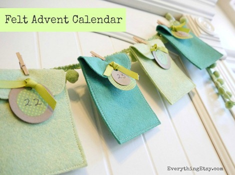 felt advent calendar tutorial on Everything Etsy