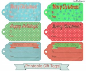 Free Holiday Gift Tag Printable from EverythingEtsy.com