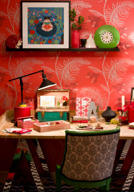 colorful craft room love