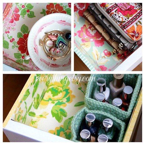 DIY Decoupaged Drawers ♥ EverythingEtsy.com     