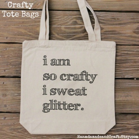 Crafty Tote Bag Giveaway from Handmade and Craft on Etsy