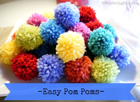 How to Make Easy Pom Poms {tutorial}