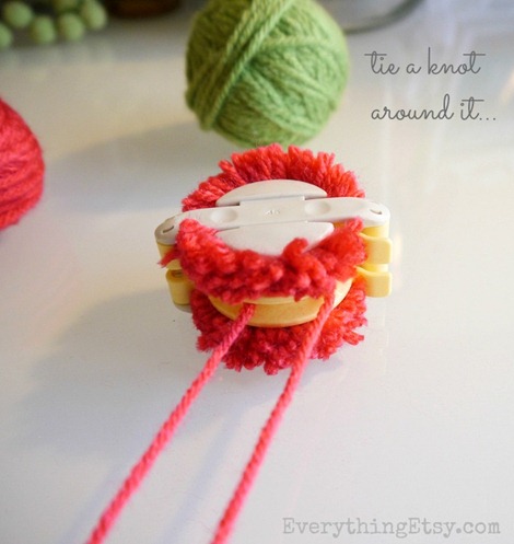 Tie a knot - Pom Pom making