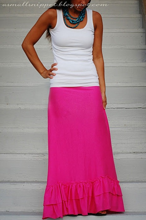 simple sewing tuturial for spring - maxi skirt