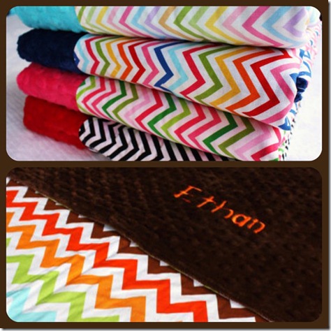 Chevron Baby Blankets