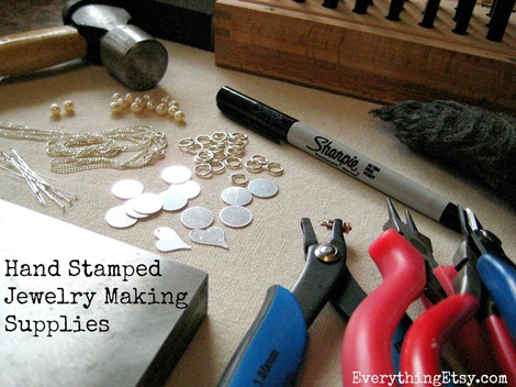 Hand stamped Jewelry Supplies on Everything Etsy