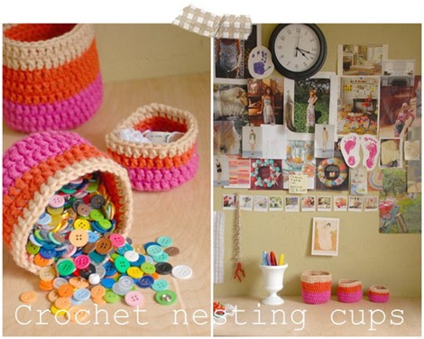 crochet pattern nesting pots