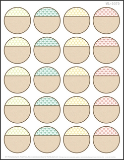 2 Round Free Printable Labels - 20 per sheet