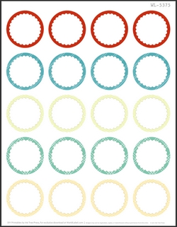 2 Round Free Printable Labels - 20 per sheet