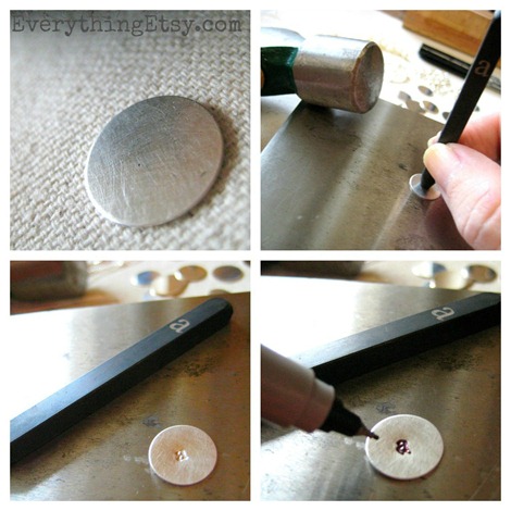 hand stamped jewelry first steps