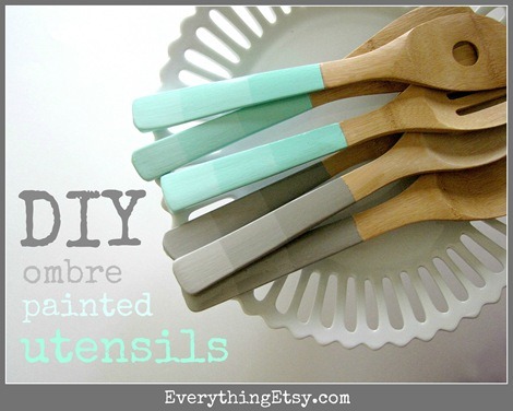 DIY Mother's Day Gift - Ombre Utensils