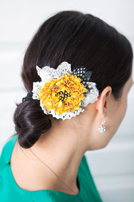 DIY hair accessories - flower power