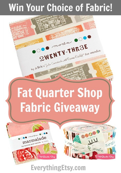 Fat Quarter Shop Fabric Giveaway - Win Your Choice of Fabric @EverythingEtsy