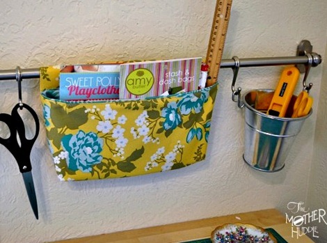 Hanging Fabric Storage Basket - Craft Room Organization