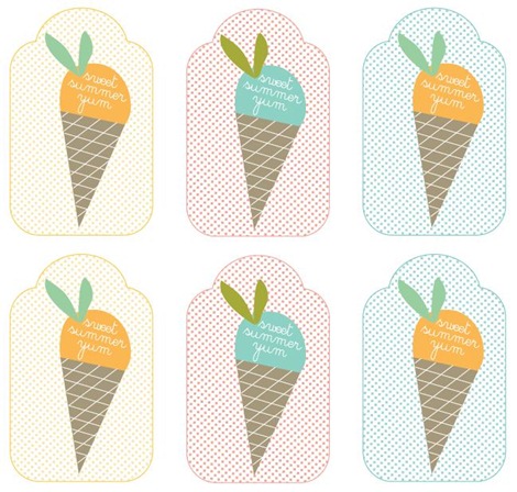 Ice Cream Tag Printables