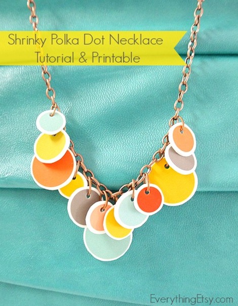 Polka Dot Necklace Tutorial & Printable @EverythingEtsy